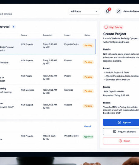 NEX AI human approval workflow