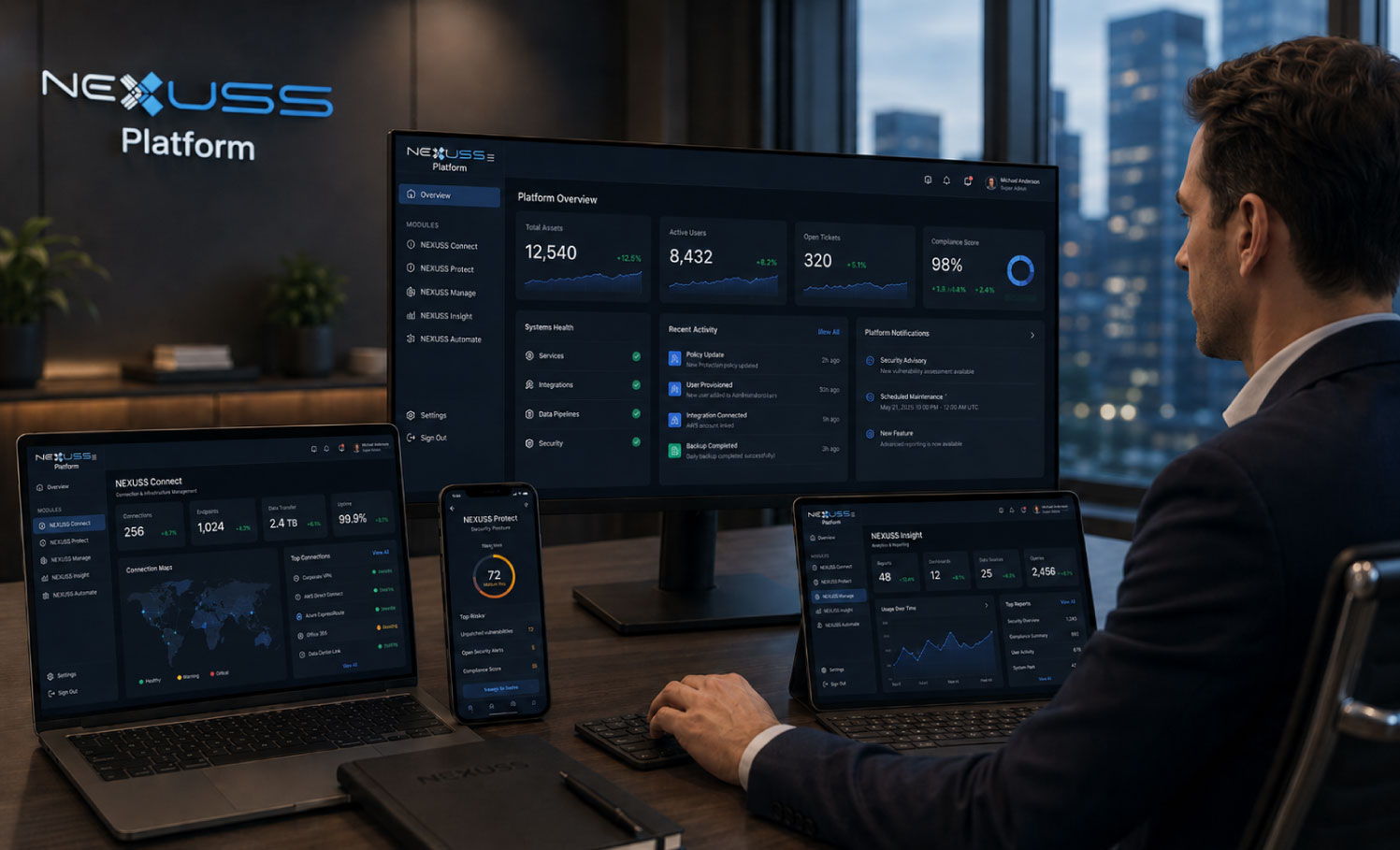 NEXUSS shared enterprise platform interface